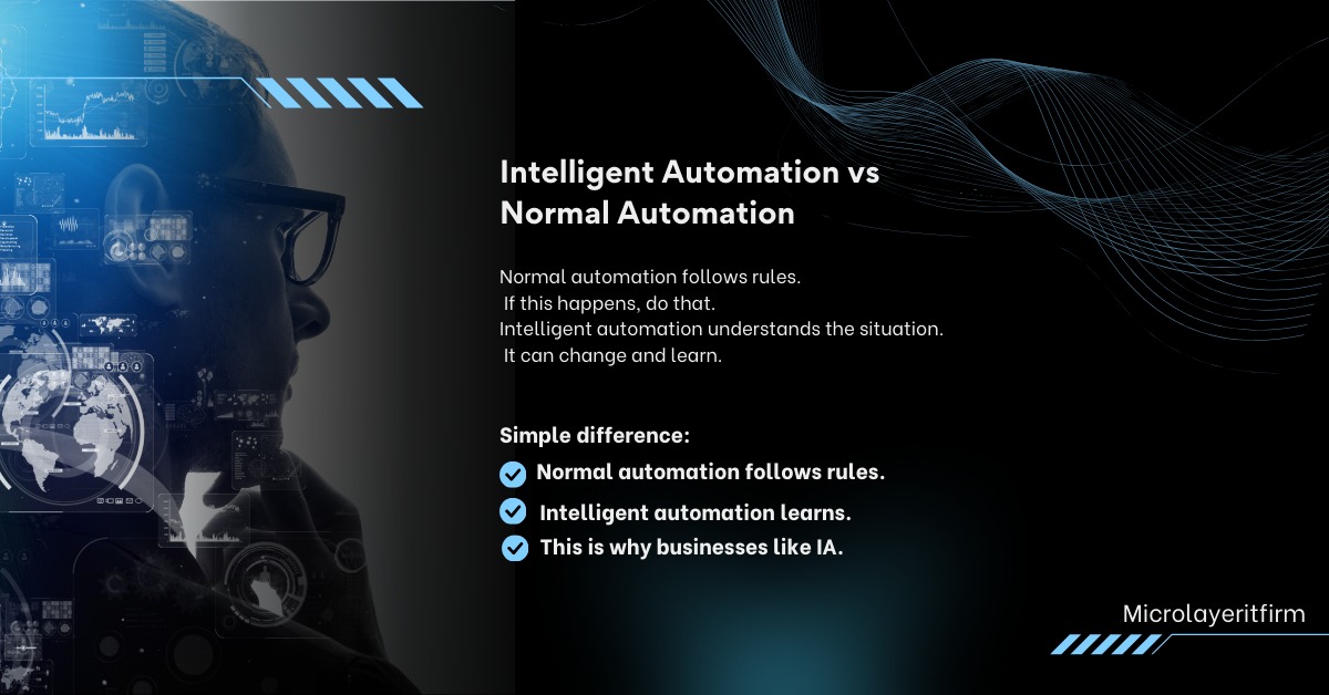 Comparison between Normal Automation and Intelligent Automation