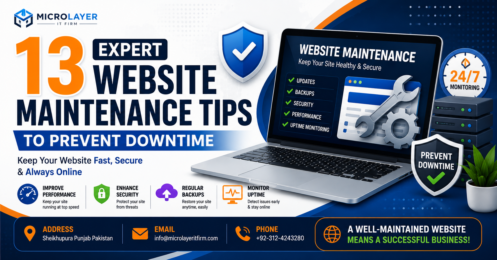 13 Expert Website Maintenance Tips to Prevent Downtime